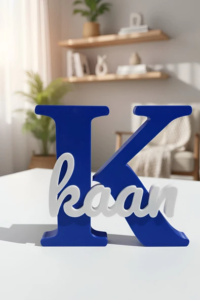 Kişiye Özel İsimli Dekoratif Masaüstü Obje - 17 cm Modern Tasarım ürün görseli 1