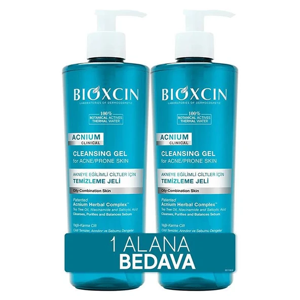 Bioxcin Acnium Clinical Yüz Yıkama Jeli 500 ml 2li ürün görseli 1