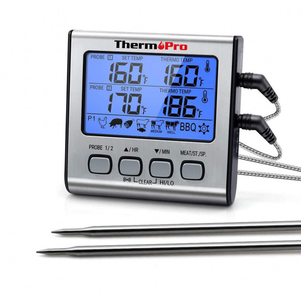 ThermoPro Çift Problu Dijital Gıda Termometresi ürün görseli 1