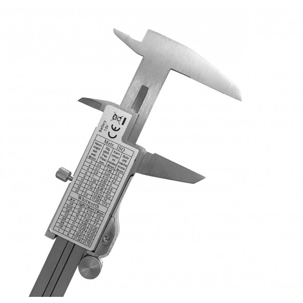 AEK-Tech Paslanmaz Çelik Dijital Kumpas 150mm - Resim 3