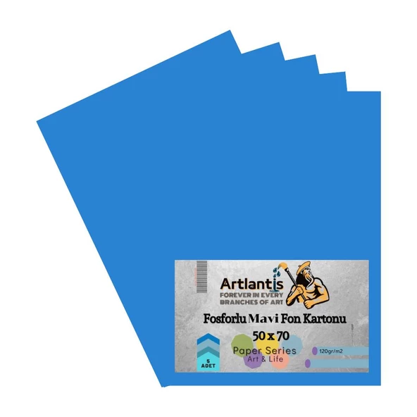 Fon Kartonu Fosforlu Renkler 50x70 5 Adet Artlantis Fosforlu Fon Kartonu 50*70 5 Adet ürün görseli 1