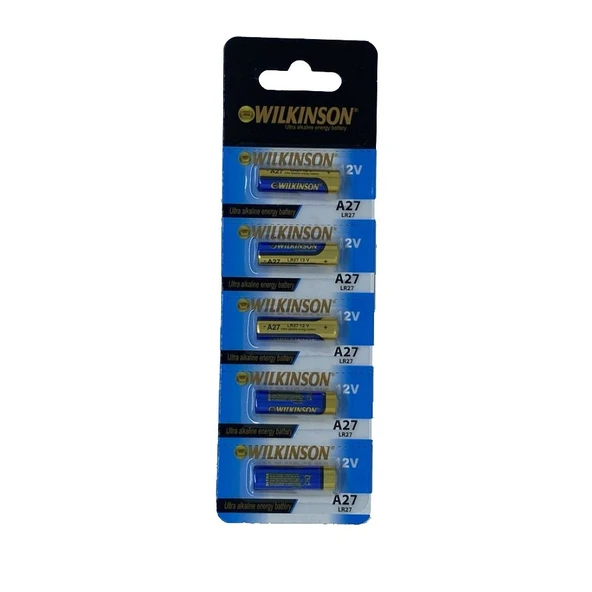 WILKINSON  27A MN27 12V Alkalin Pil Kepenk Anahtar Pili Beşli Paket ürün görseli 1