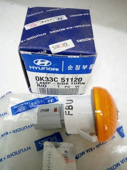 Kia Rio 2000-2002 Çamurluk Sinyali Sarı Adet (Oem No: 0K33C-51-120) ürün görseli 1