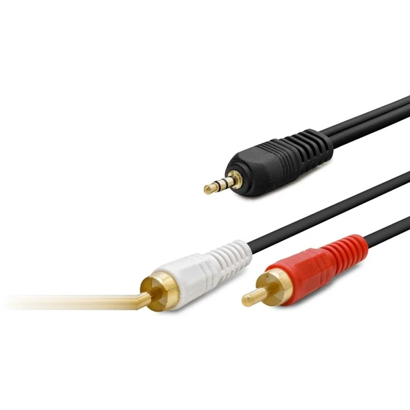 3.5 mm to 2 RCA Kablo 1.5 m - Siyah HDX1024 ürün görseli 1