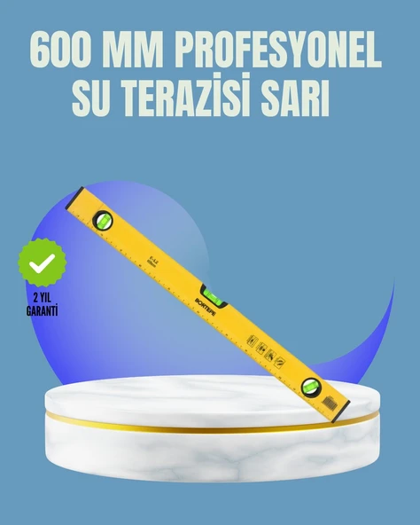Dayanıklı Plastik Gövdeli 600 mm Su Terazisi ürün görseli 1