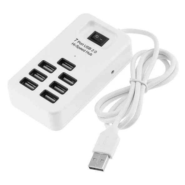 Fully S-802J 7 Port USB 2.0 Anahtarlı Ve 1 Metre Kablolu Hub Çoklayıcı ürün görseli 1