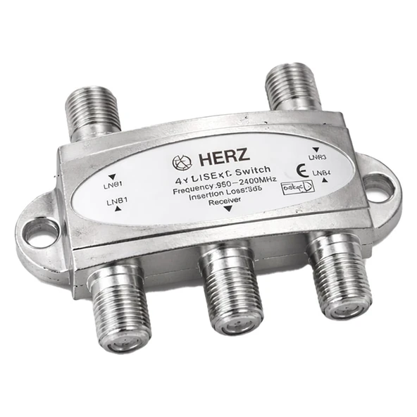 Herz 4X1 950-2400Mhz 3Db Diseqc Switch Uydu Birleştirici ürün görseli 1