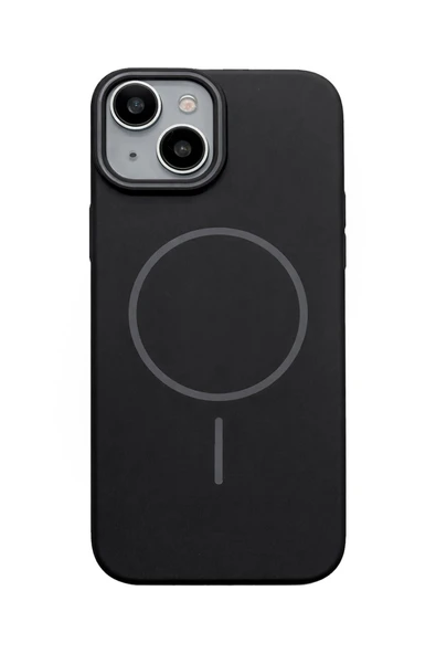iPhone 15 Uyumlu Kamera Çıkıntılı Magsafe Wireless Şarj Özellikli Sert Sararmaz Silikon Kılıf ürün görseli 1