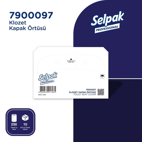 Selpak Professional Premium Klozet Kapak Örtüsü 250 Yaprak 10 Paket ürün görseli 1