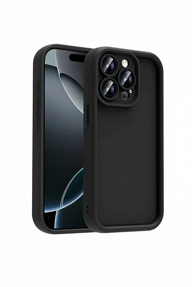 iPhone 13 PRO MAX Uyumlu Kamera Çıkıntılı Mat Silikon Telefon Kılıfı ürün görseli 1