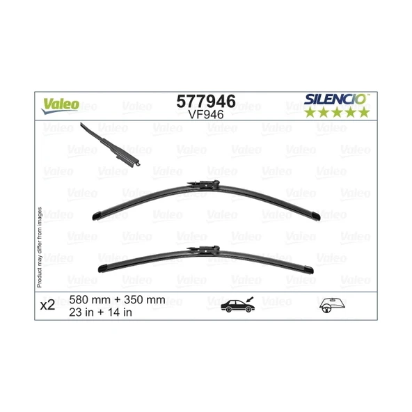 Silecek Süpürgesı Ön Takım 580 / 350 Mm Japon Juke Bm 17- (Oem No: 28890Ba63C) ürün görseli 1