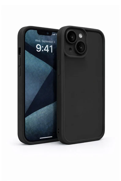 iPhone 15 Uyumlu Kamera Çıkıntılı Mat Silikon Telefon Kılıfı ürün görseli 1