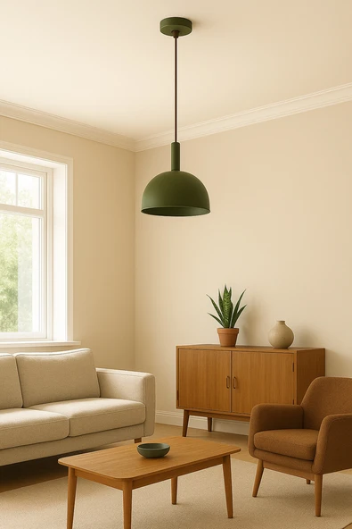 Verde Dome Sarkıt Lamba Sarkıt Lamba-Avize - Modern Endüstriyel Mufak Hol Cafe Salon Avize ürün görseli 1