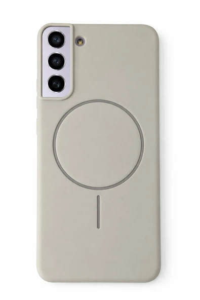 SAMSUNG Galaxy S22 Plus Uyumlu İçi Kadife Magsafe Wireless Şarz Özellikli Taş Renkli Telefon Kılıfı ürün görseli 1