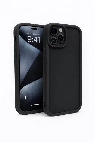 iPhone 15 PRO Uyumlu Kamera Çıkıntılı Mat Silikon Telefon Kılıfı ürün görseli 1