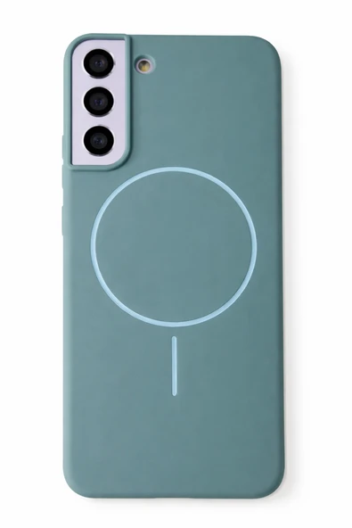 SAMSUNG Galaxy S22 Plus Uyumlu İçi Kadife Magsafe Wireless Şarz Özellikli Mint Yeşil Renkli Telefon Kılıfı ürün görseli 1