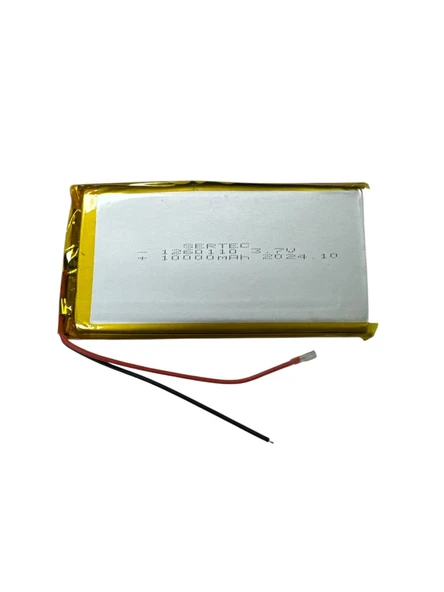 1260110 3.7V 10.000mAh Li-Polymer Pil Devreli/1.5A ürün görseli 1