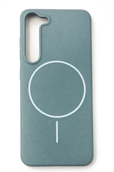 SAMSUNG Galaxy S23 Uyumlu İçi Kadife Magsafe Wireless Şarz Özellikli Mint Yeşil Renkli Telefon Kılıfı ürün görseli 1