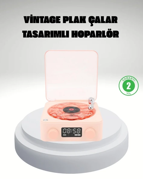 Gece Lambası Stereo Bluetooth Hoparlör Dijital Saat Su Dalgası Efektli 3-ü-1 Cihaz ürün görseli 1
