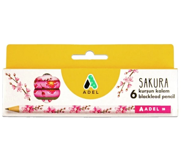 Adel Sakura Kurşun Kalem Seti 6Lı ürün görseli 1
