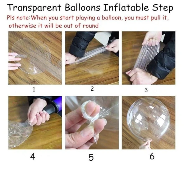 Kırmızı Simli Yuvarlak Şeffaf Balon 24 İnç - Resim 3