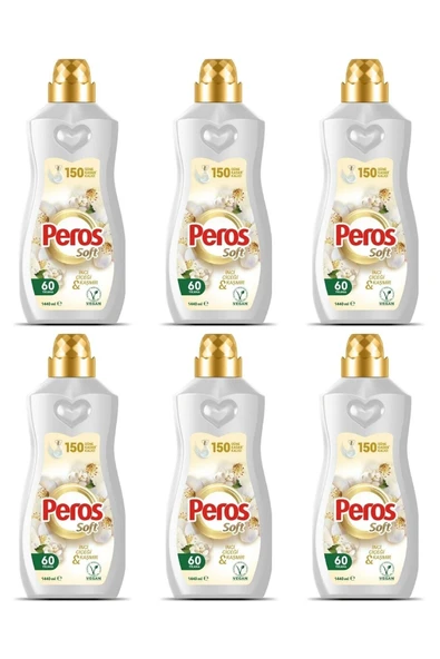 Peros Konsantre Yumuşatıcı Inci Çiçeği& Kaşmir 1440 ml X 6 Li Süper Avantaj Paketi ürün görseli 1