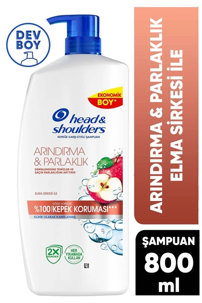Head & Shoulders Arındırma&Parlaklık Kepeğe Karşı Etkili Şampuan 800 ml ürün görseli 1
