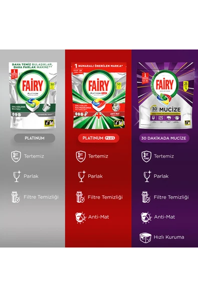Fairy Platinum Bulaşık Makinesi Deterjanı Kapsülü/Tableti 50 Yıkama Limon Kokulu - Resim 6