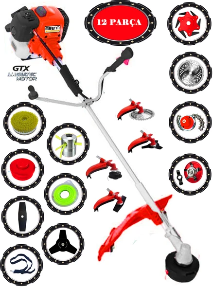 Eisenn German ZENTROX-12 F920 Yan Tipi Benzinli Ot Çalı Çim Biçme Tırpanı+ 12 Parça Tam Temizlik Seti ürün görseli 1