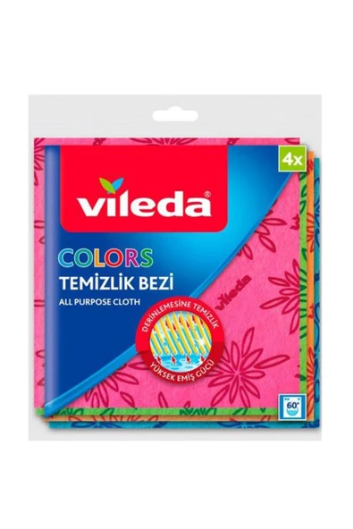 Vileda VİLEDA TEMİZLİK BEZİ COLORS 4 LÜ X 2 ADET ürün görseli 1