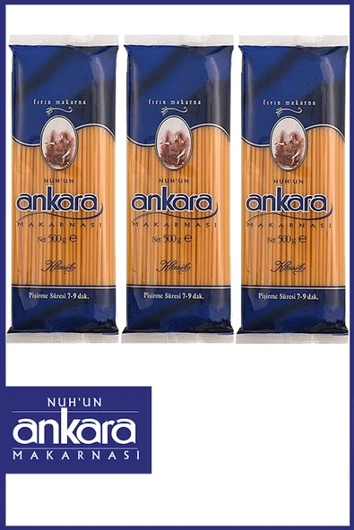 Nuh'un Ankara Fırın Makarna 500 gr x 3 Adet ürün görseli 1