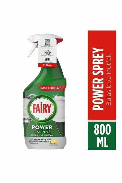 Fairy Power Sprey 3’ü 1 Arada Limon Bulaşık Ve Mutfak 800 ml ürün görseli 1
