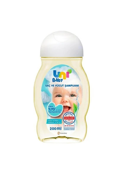 Uni Baby Saç ve Vücut Şampuanı 200ml ürün görseli 1