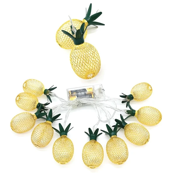 2m 10 Led Pilli 2 Kademeli Ananas Led Işık MZ6200-251 ürün görseli 1