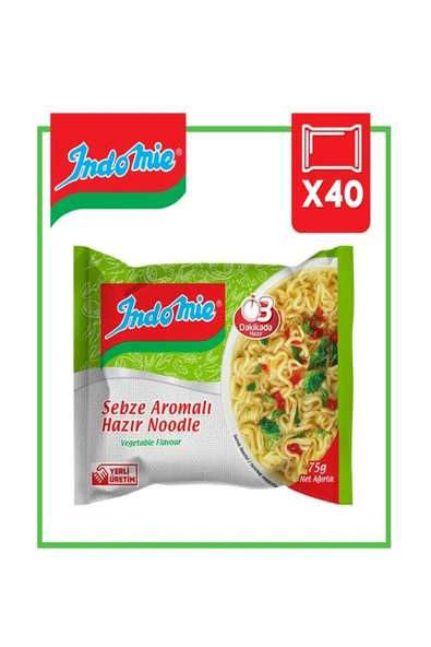 İndomie 3dk Hazırlanan Muhteşem Lezzet Sebze'li Noodle 75gr X40 ürün görseli 1
