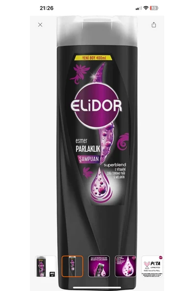 Elidor esmer parlaklık şanpuan 400 ml ürün görseli 1