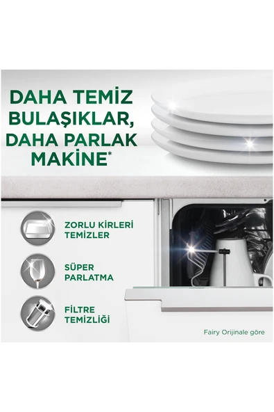 Fairy Platinum Bulaşık Makinesi Deterjanı Kapsülü/Tableti 50 Yıkama Limon Kokulu - Resim 4