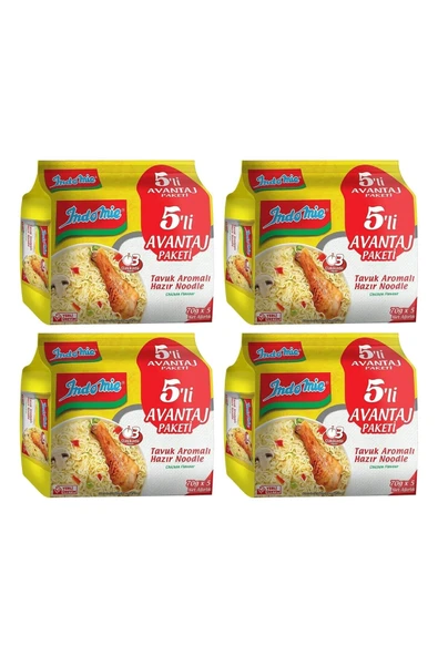 İndomie Hazır Noodle Tavuklu 75gr X 5 Li Avantaj Paket X 4 Adet ürün görseli 1