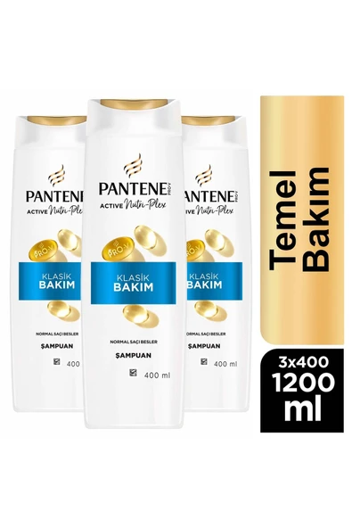 Pantene Klasik Bakım Şampuan 400ml x3 Adet ürün görseli 1