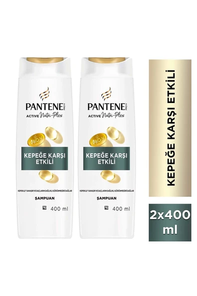 Pantene Kepeğe Karşı Etkili Şampuan 400ml Kepeğe Yatkın Saçlar için x 2 Adet ürün görseli 1