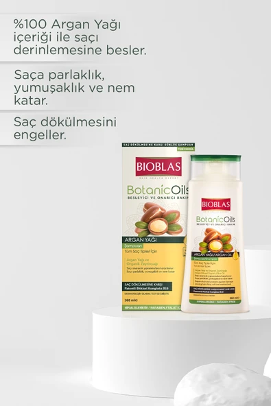 Bioblas Botanic Oils Argan Yağlı Şampuan 360 ml - Resim 3