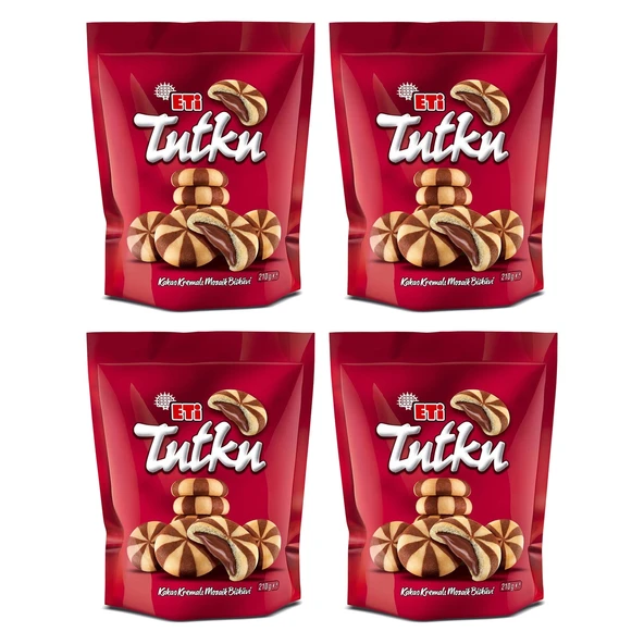 Eti Tutku Kakao Kremalı Mozaik Bisküvi 210 Gr x 4 Adet ürün görseli 1