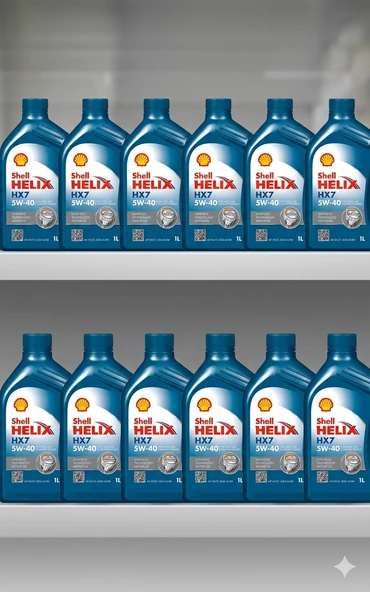Shell Helix HX7 5W-40 1 lt Motor Yağı 12 Adet ürün görseli 1