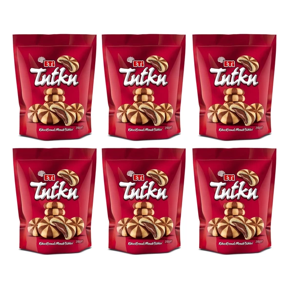 Eti Tutku Kakao Kremalı Mozaik Bisküvi 210 Gr x 6 Adet ürün görseli 1