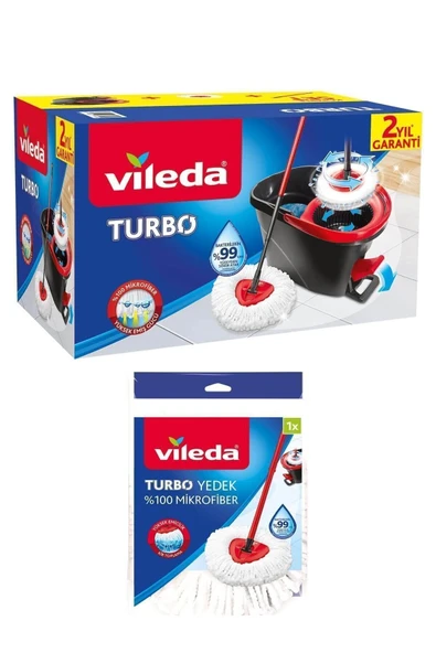 Vileda Turbo Pedallı Temizlik Seti Yedek Paspas ürün görseli 1