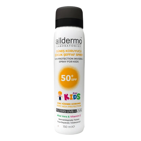 Alldermo SPF50+ Güneş Koruyucu Çocuk Şeffaf Sprey 150ML ürün görseli 1
