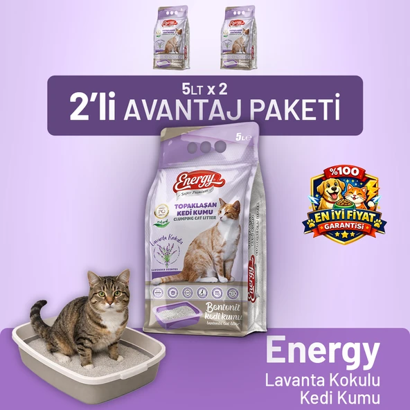 Kedi Kumu Lavanta Kokulu 5 lt - 2 Adet ürün görseli 1