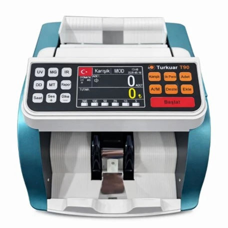 Turkuaz T90 TL / Euro Kağıt Para Sayma Makinesi ürün görseli 1