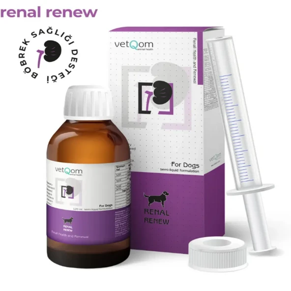 Vetqom Renal Renew Köpek 120 ml Böbrek Koruyucu Sıvı - Üre ve Fosfor Düşürücü ürün görseli 1