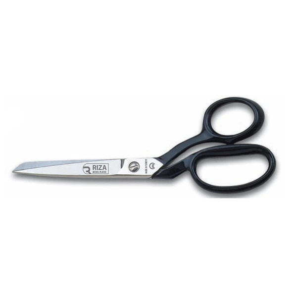 Rıza A4115-9 Tekstil / Yatık Regula Makası No: 9 inç / 22,86 cm - Nikel Kaplama, Siyah Saplı ürün görseli 1